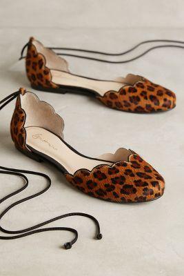 Guilhermina Scalloped D'orsays Leopard Kalfhair