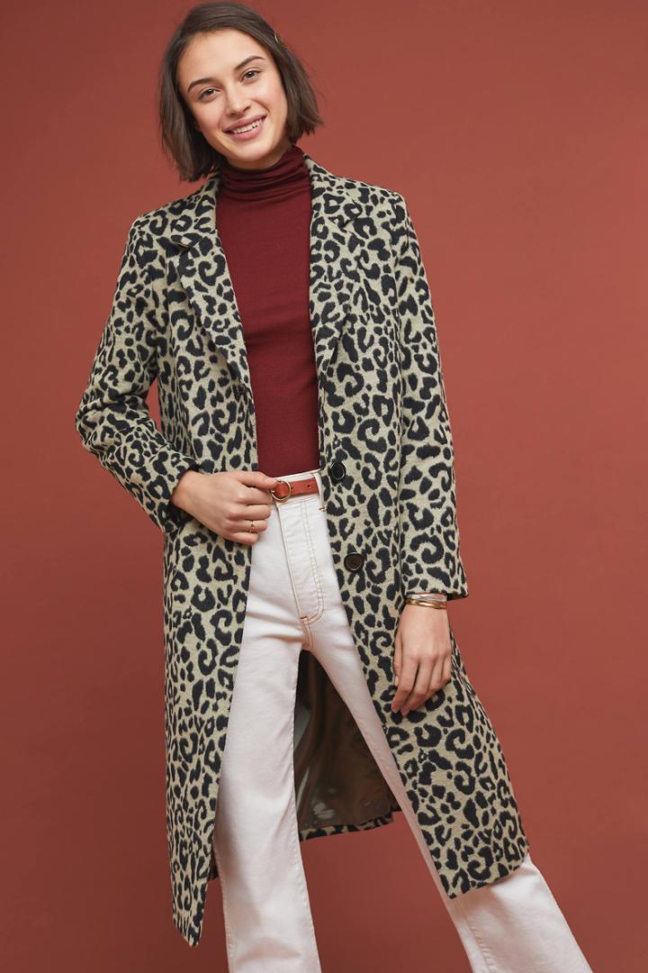 Helene Berman London Longline Leopard Coat