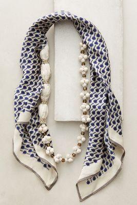 Anthropologie Palms Scarf Necklace