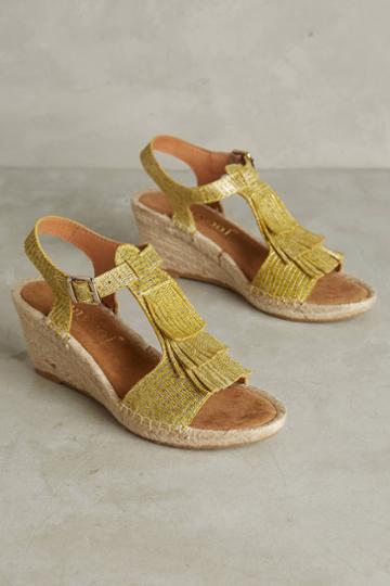 Maypol Fringed Metallic Espadrilles