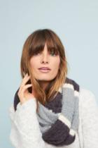 Anthropologie Tritone Striped Infinity Scarf