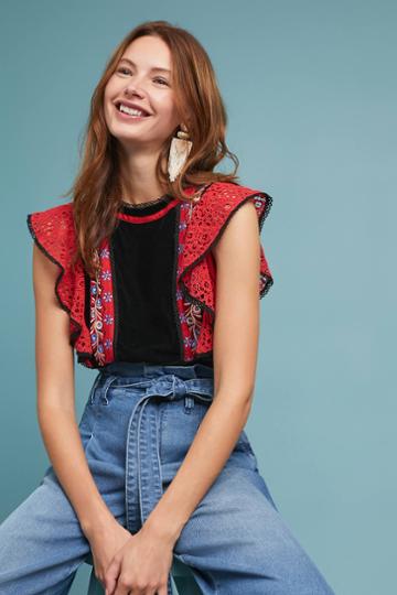 Love Sam Merry Embroidered Blouse