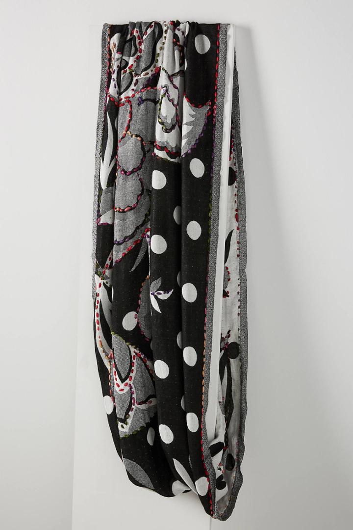 Anthropologie Tasha Embroidered Scarf