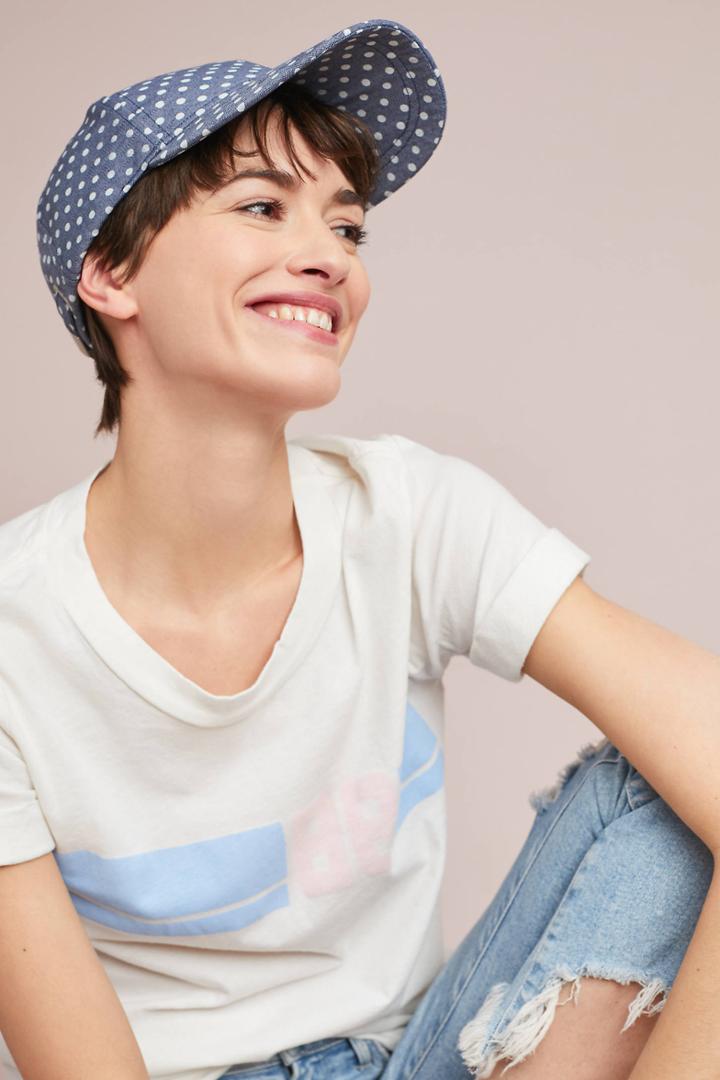Anthropologie Polka Dot Baseball Cap