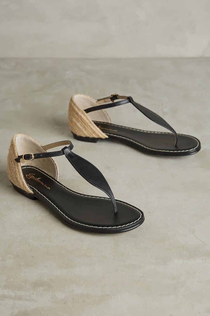Guilhermina Raffia Thong Sandals