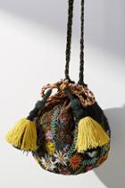 Anthropologie Wildflowers Embroidered Bucket Bag