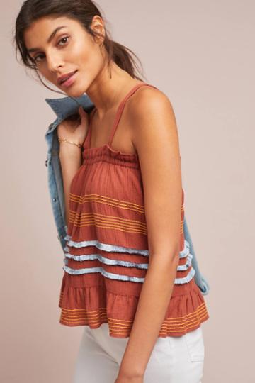 Corey Lynn Calter Embroidered Tank