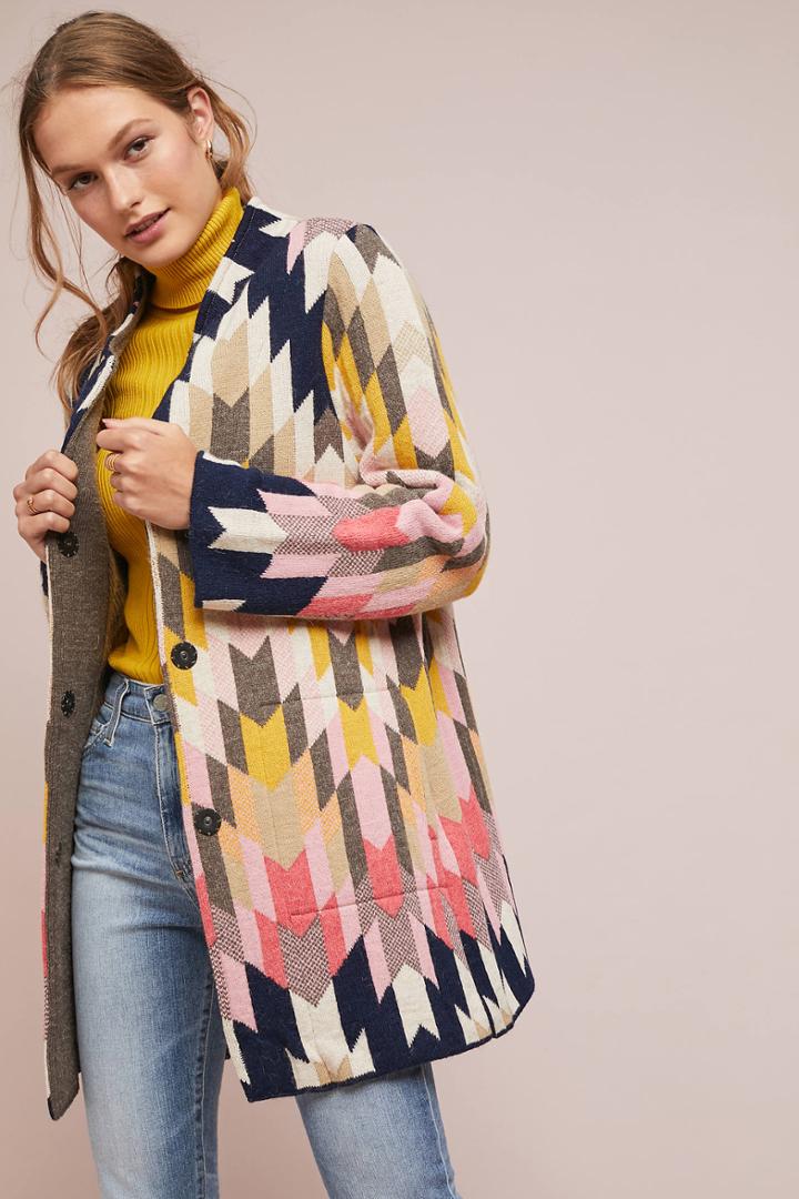 Aldomartins Colorful Chevron Cardigan