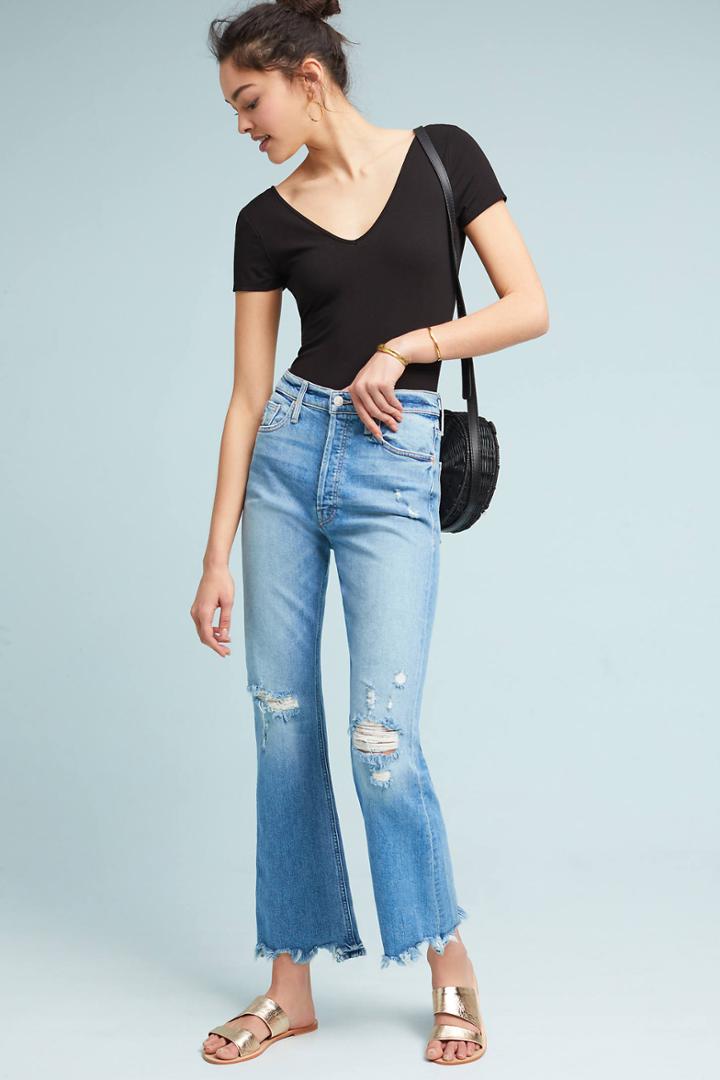 Mother The Tripper Ultra High-rise Cropped Flare Jeans