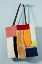 Primecut Shearling Patchwork Tote Bag