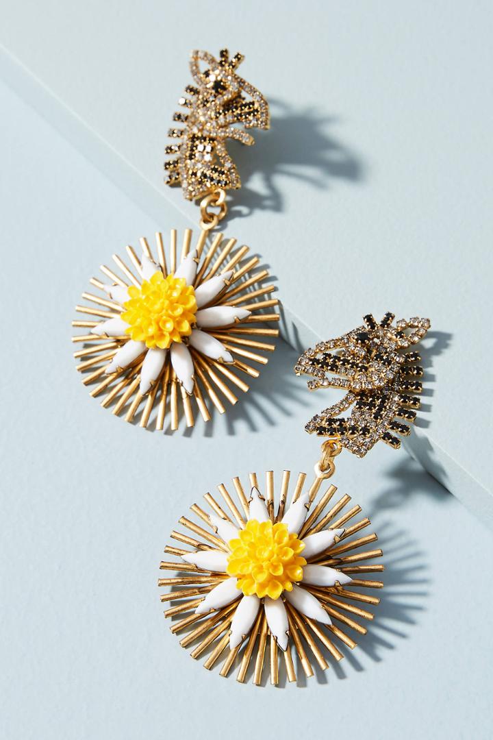 Elizabeth Cole Ilaria Zebra Drop Earrings