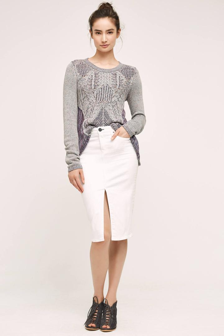 Anthropologie Mcguire Sailor Denim Skirt
