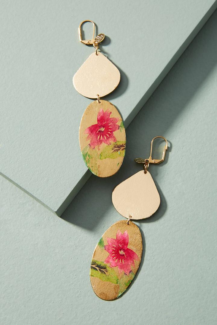 Double Happiness Designs Luanne Watercolor Drop Earrings