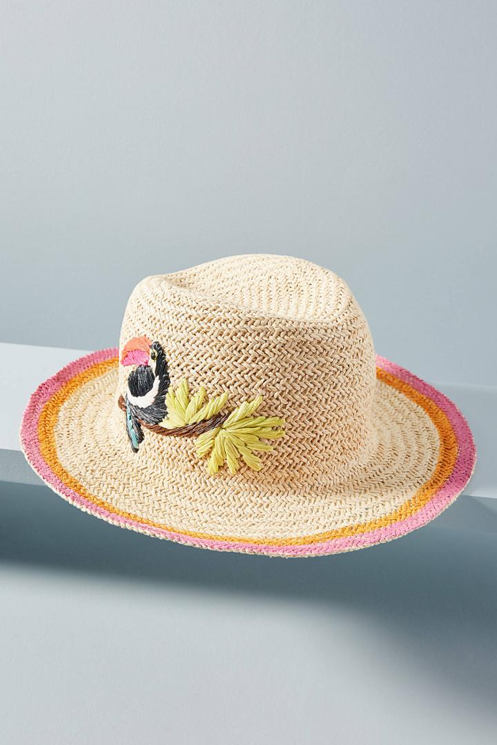 Anthropologie Tropical Toucan Fedora