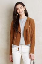 Paige Leather Moto Jacket Brown