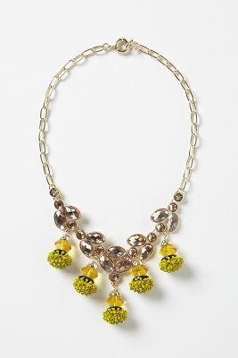 Anthropologie Moss Bauble Necklace