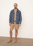 Vince Ikat Floral Print Shirt Jacket