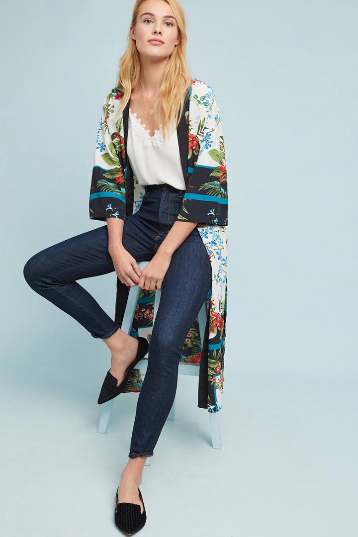 Anthropologie Fantastic Flora Duster Kimono