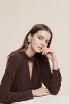 Go By Go Silk Keyhole Silk Top
