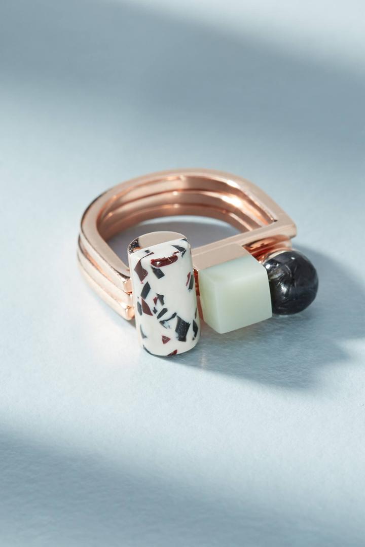 Anthropologie Meridian Ring Set