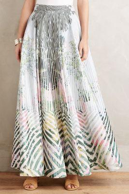 Geisha Designs Fleur Stripe Ball Skirt