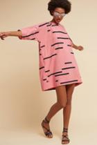 Uzi Nyc Pink Graphic Tunic Dress
