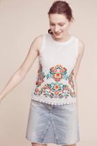 Maeve Embroidered Lace Shell