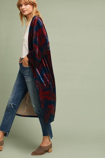 Rd & Koko Palm Velvet Kimono