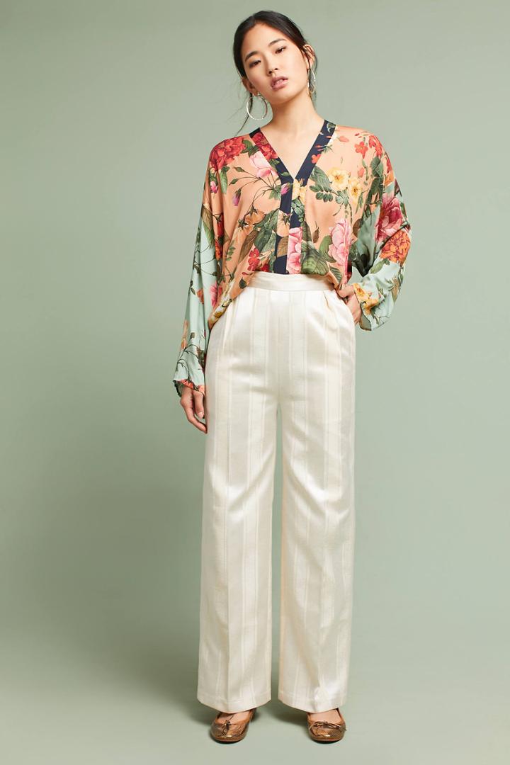 Hemant & Nandita Tonal Stripe Wide-legs