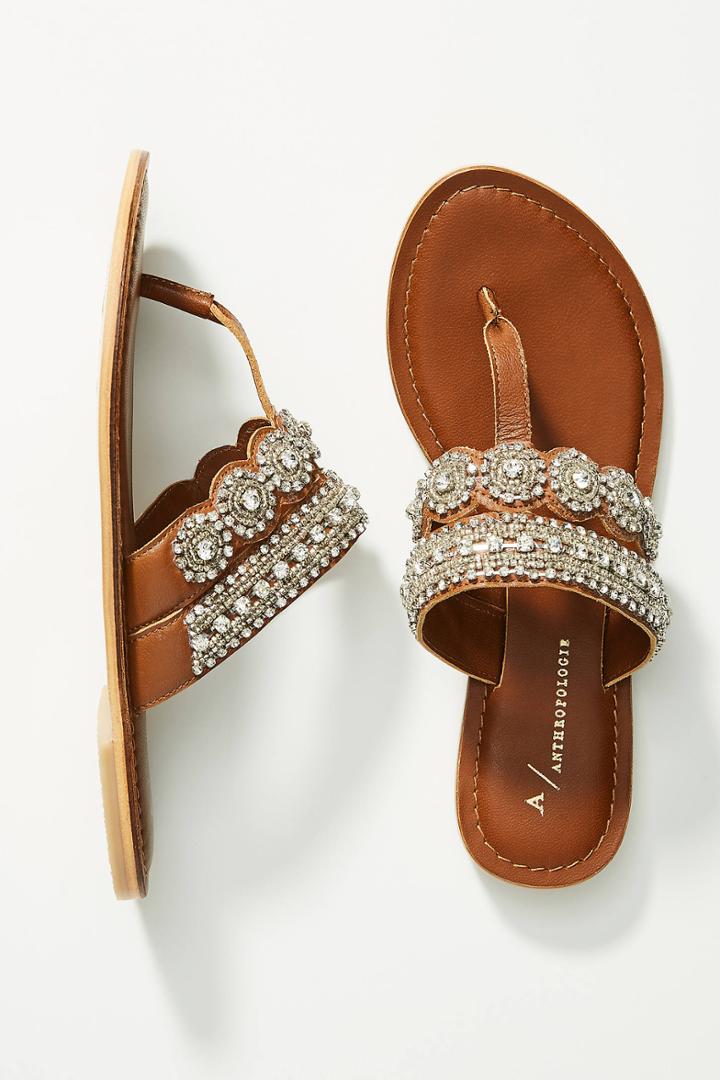 Anthropologie Cressida Embellished Sandals