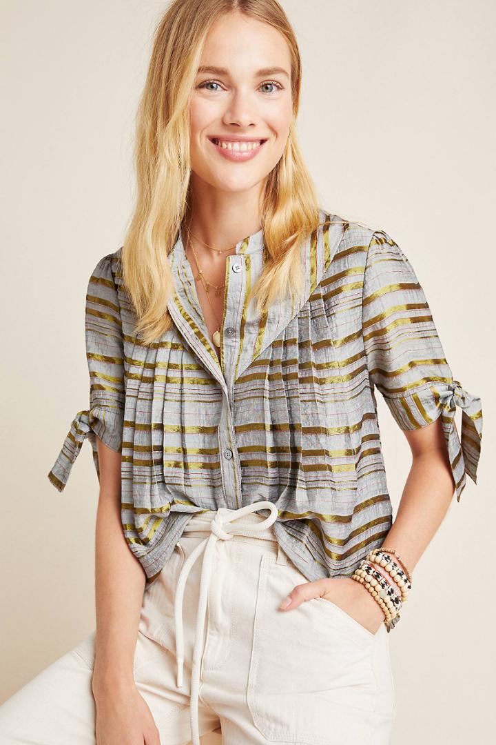 Current Air Bita Metallic Buttondown