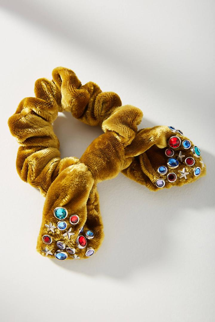 Dannijo Embellished Velvet Hair Tie