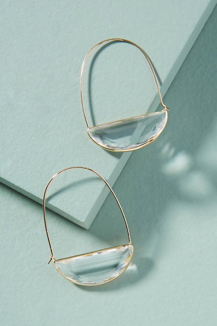 Beth Ward Stone Crescent Hoop Earrings