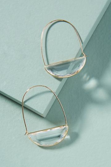Beth Ward Stone Crescent Hoop Earrings