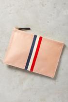 Clare V. Triple Stripe Pouch Pink