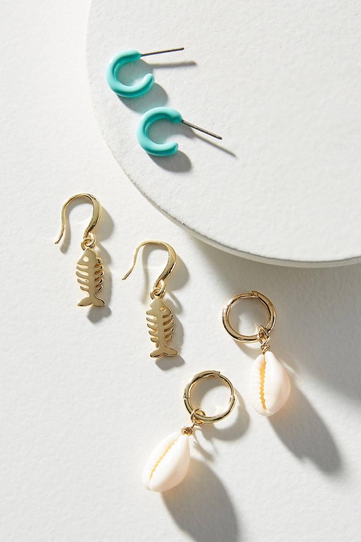 Baublebar Fish + Shells Earring Set