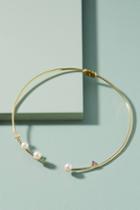 Anthropologie Pearl Open-front Collar Necklace