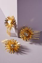 Lelet Ny Lion Flower 14k Gold-plated Hair Comb Set