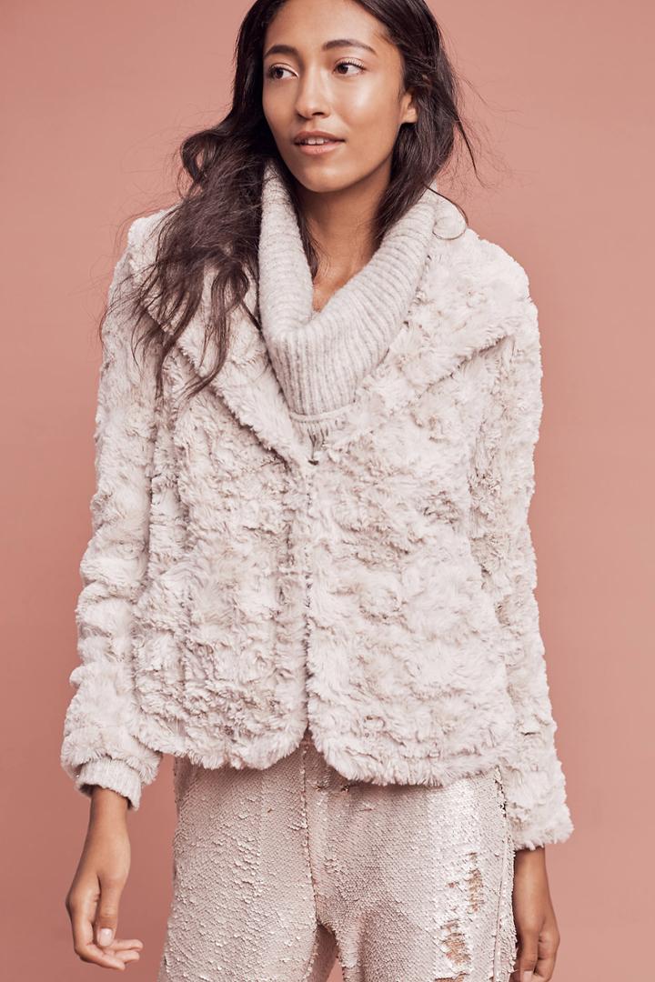 Tiny Editions For Anthropologie Glacie Faux-fur Jacket