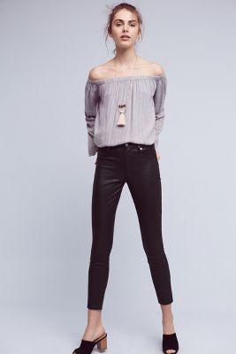 7 For All Mankind Mid-rise Vegan Leather Skinny Jeans