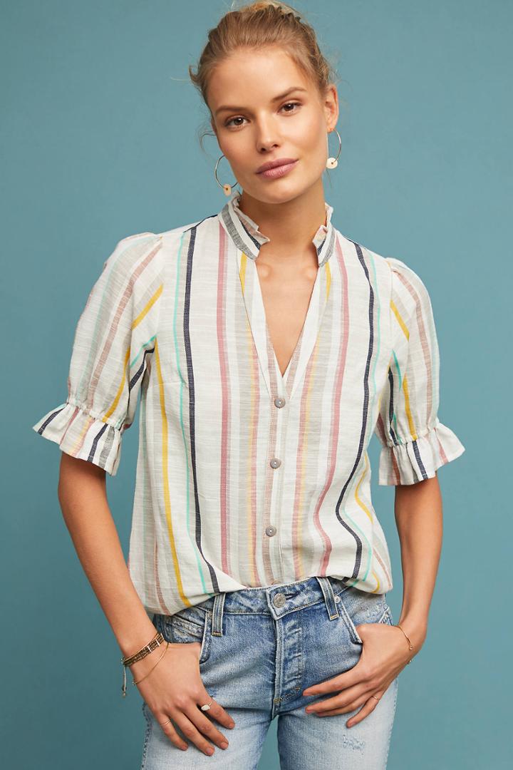 Maeve Alisa Striped Buttondown