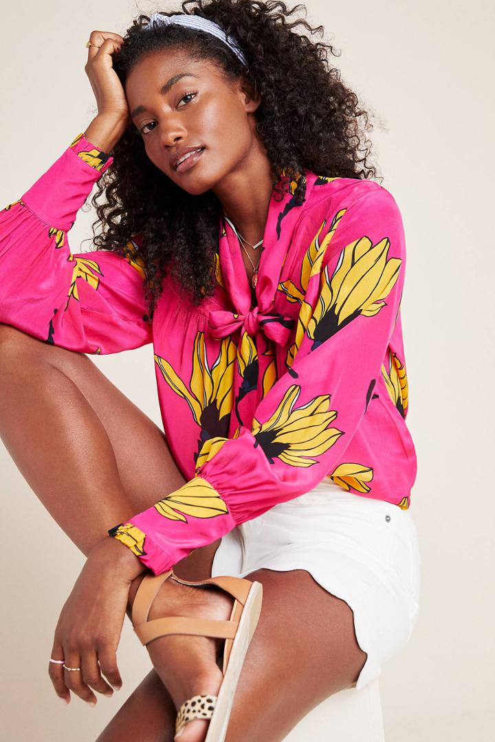 Anthropologie Frida Floral Tunic