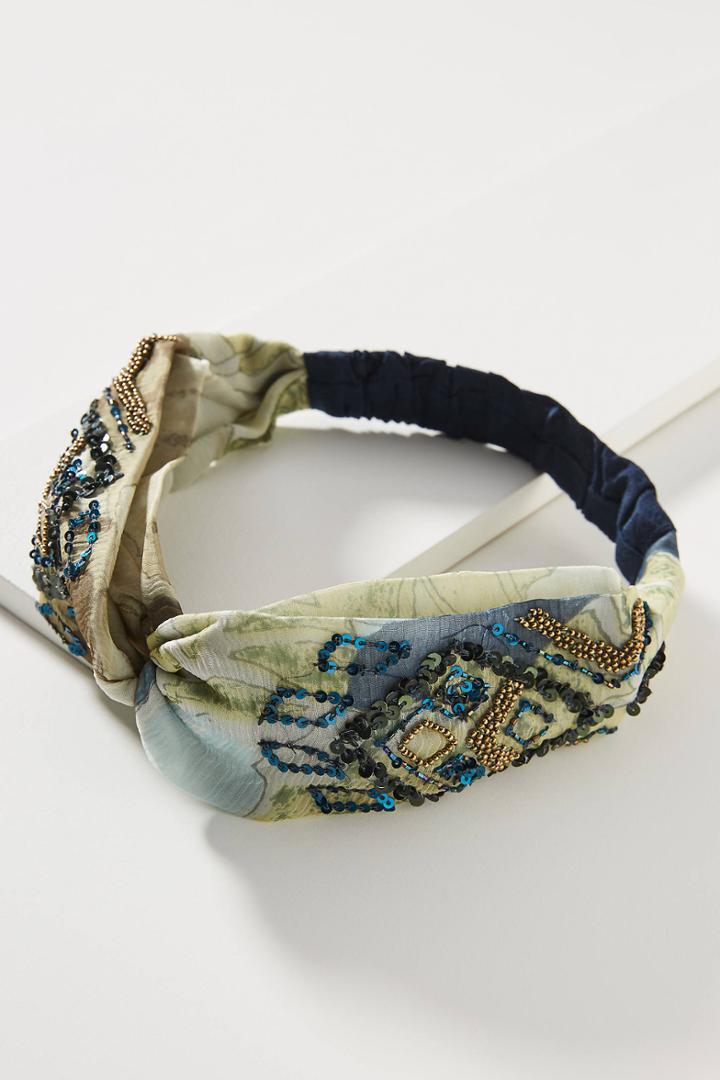 Joshipura Fran Embroidered Knotted Headband