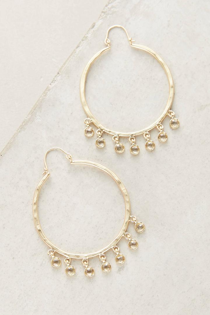 Anthropologie Tambourine Hoop Earrings