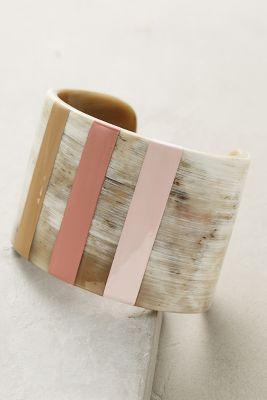 Anthropologie Slatted Horn Cuff