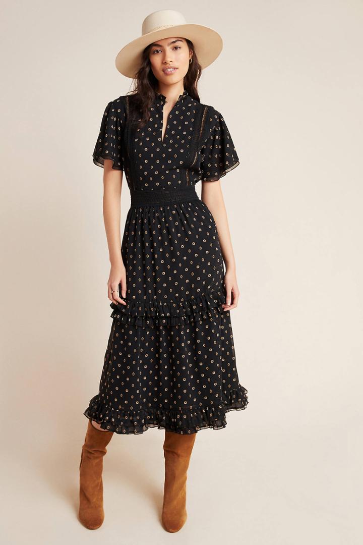 Scotch & Soda Tasha Ruffled Midi Dress