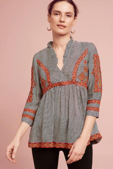 Moulinette Soeurs Francine Embroidered Top