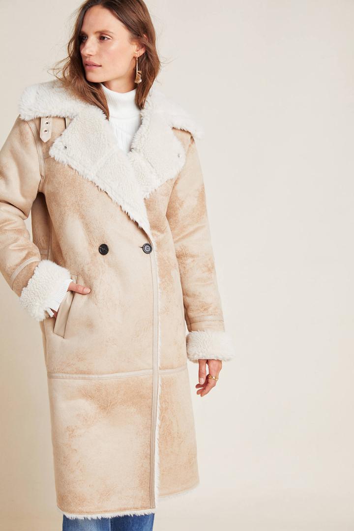 Avec Les Filles Baker Sueded Coat