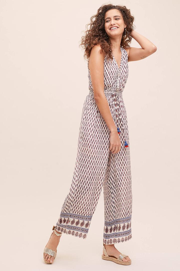 Raga Tile Print Cover-up Jumpsuit