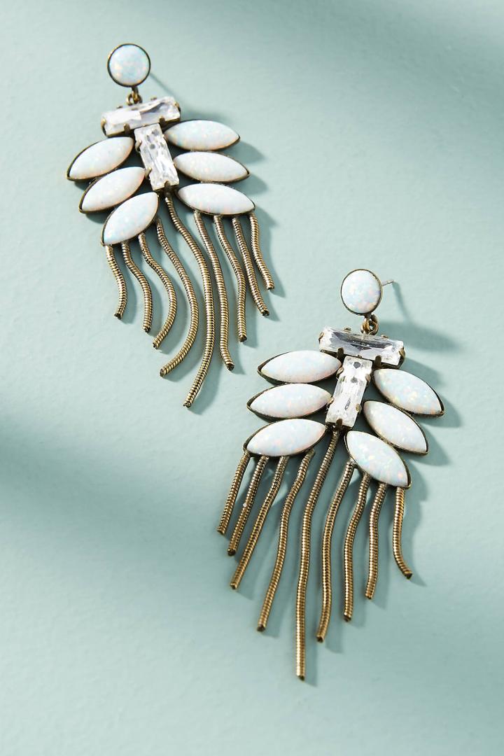 Lionette By Noa Sade Tahiti Snow Fern Drop Earrings